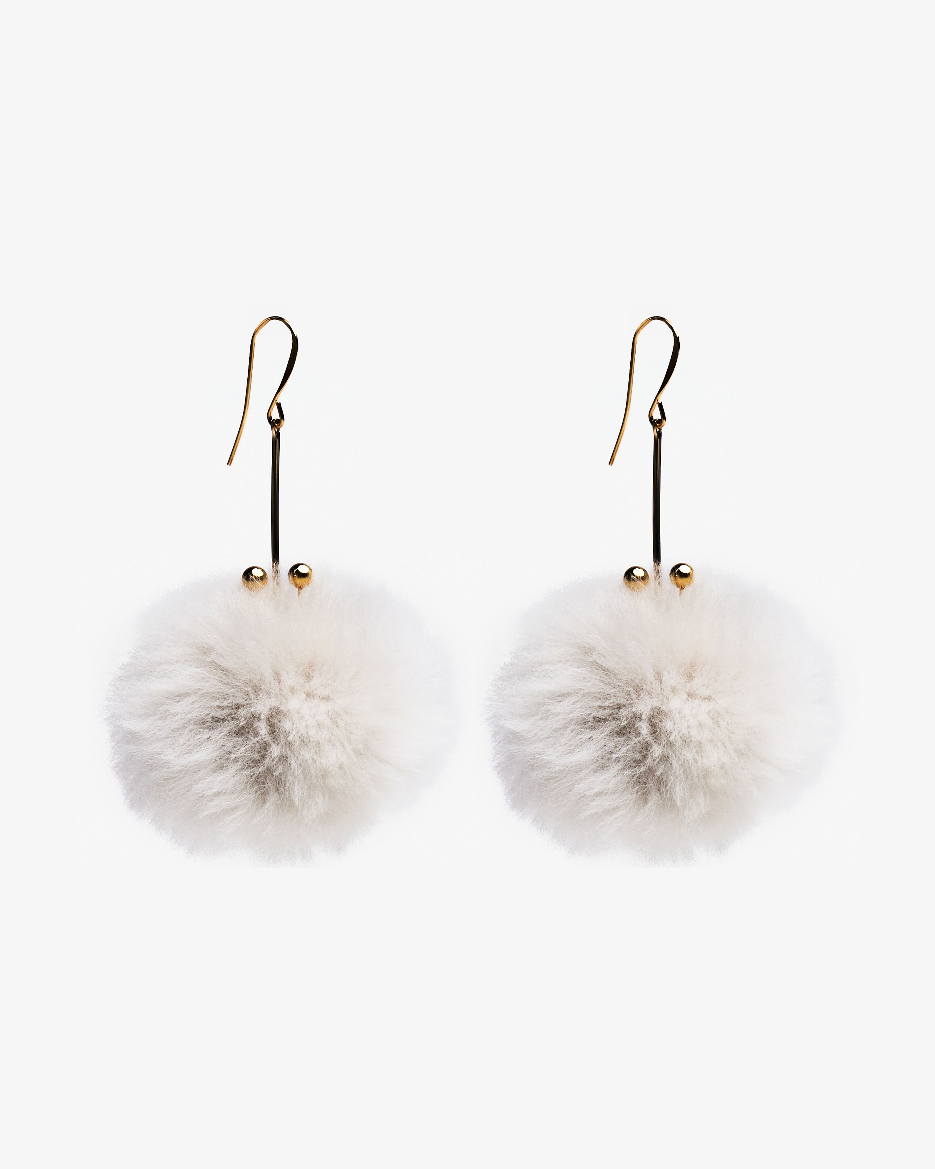 Motchiri Fluffy Lamb Fur Drop Earring