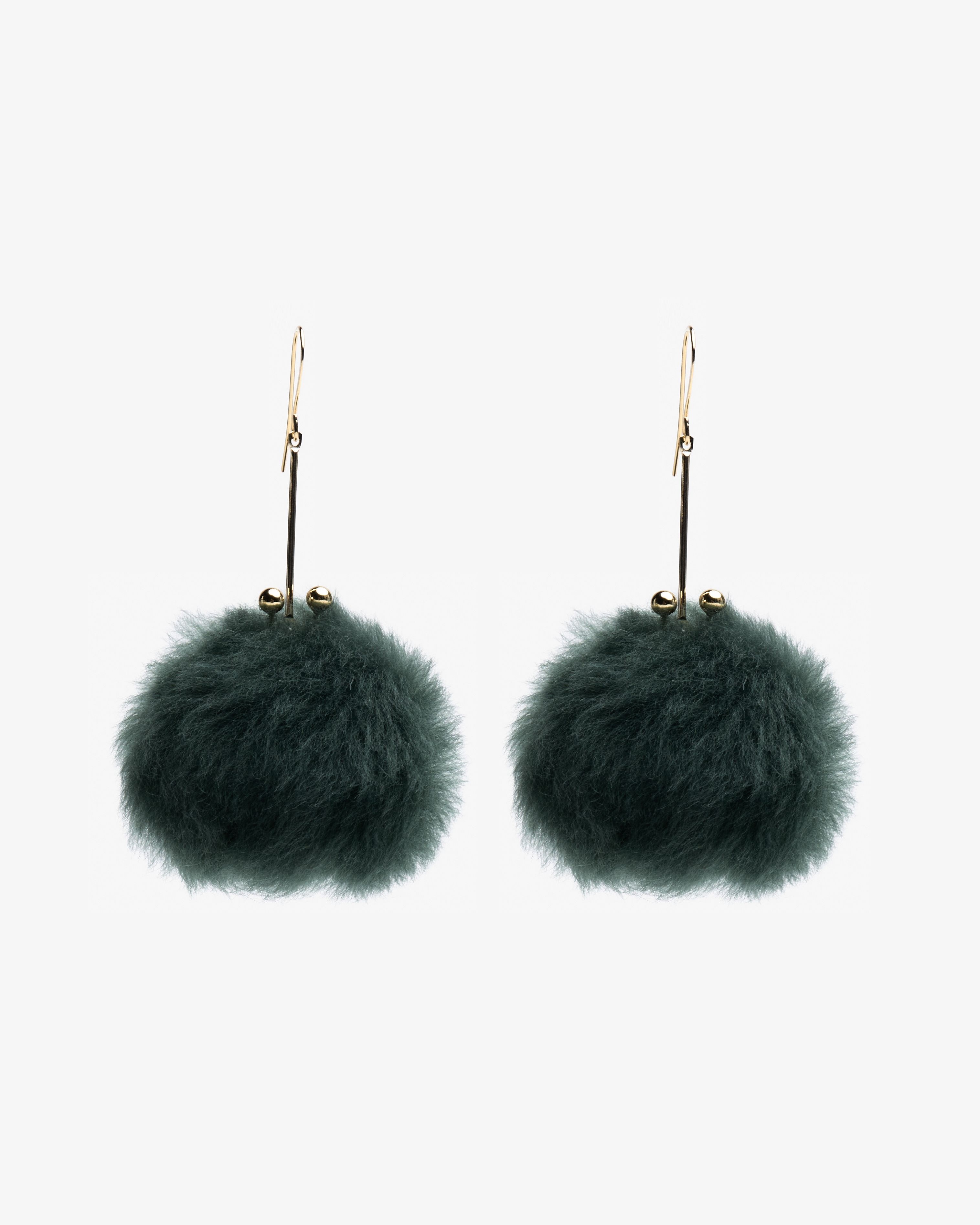 Motchiri Fluffy Lamb Fur Drop Earring