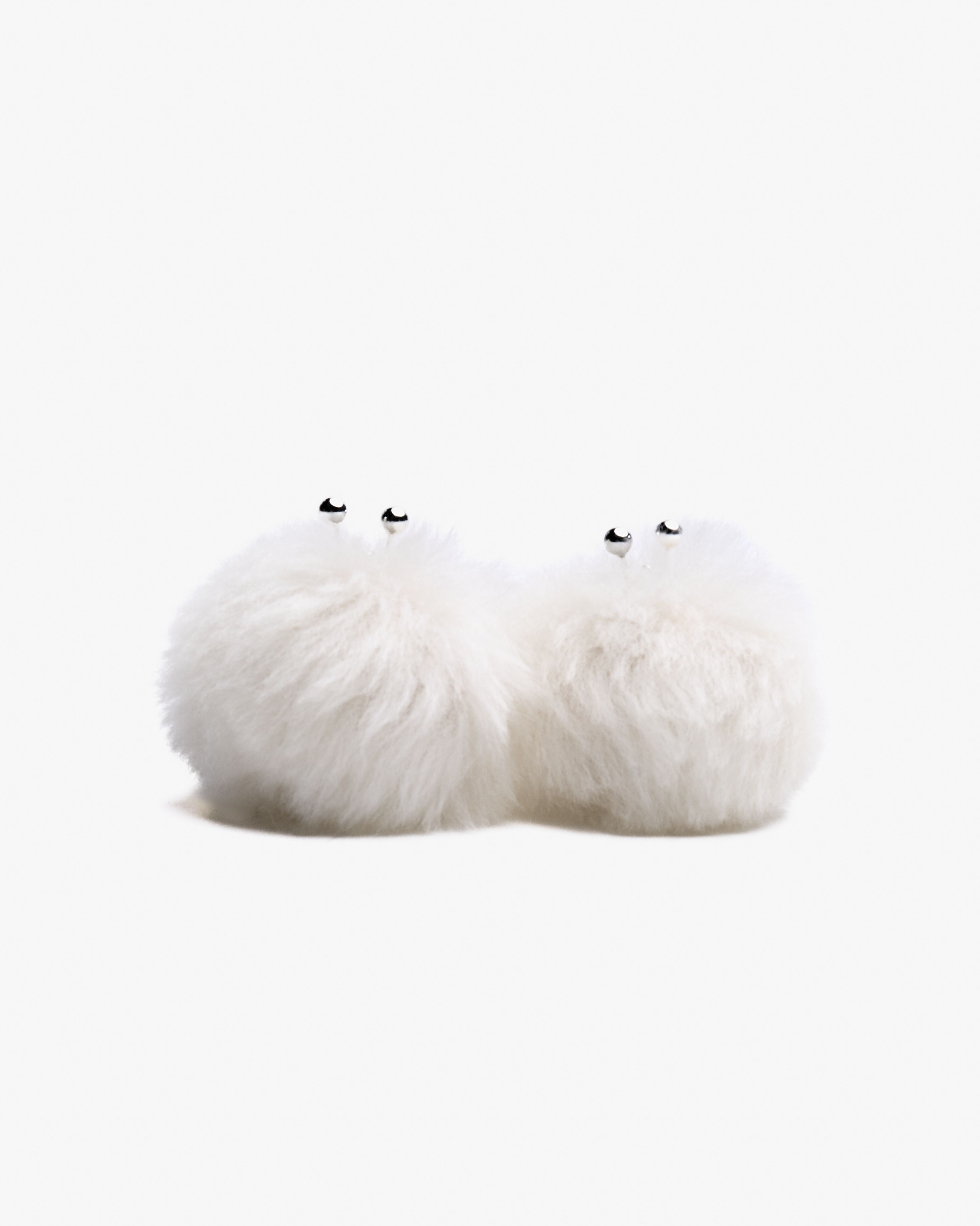 Motchiri Fluffy Lamb Fur Drop Earring