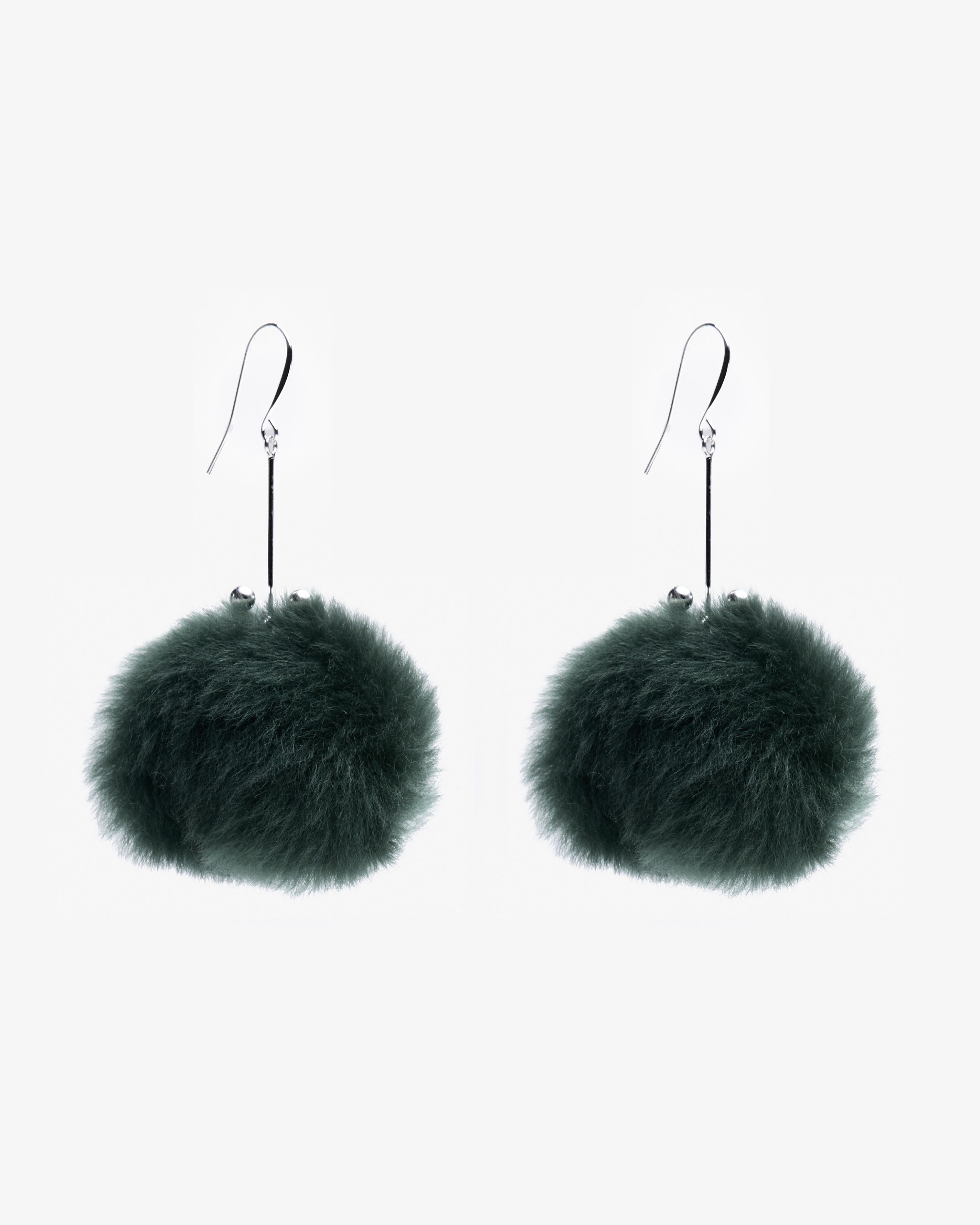 Motchiri Fluffy Lamb Fur Drop Earring