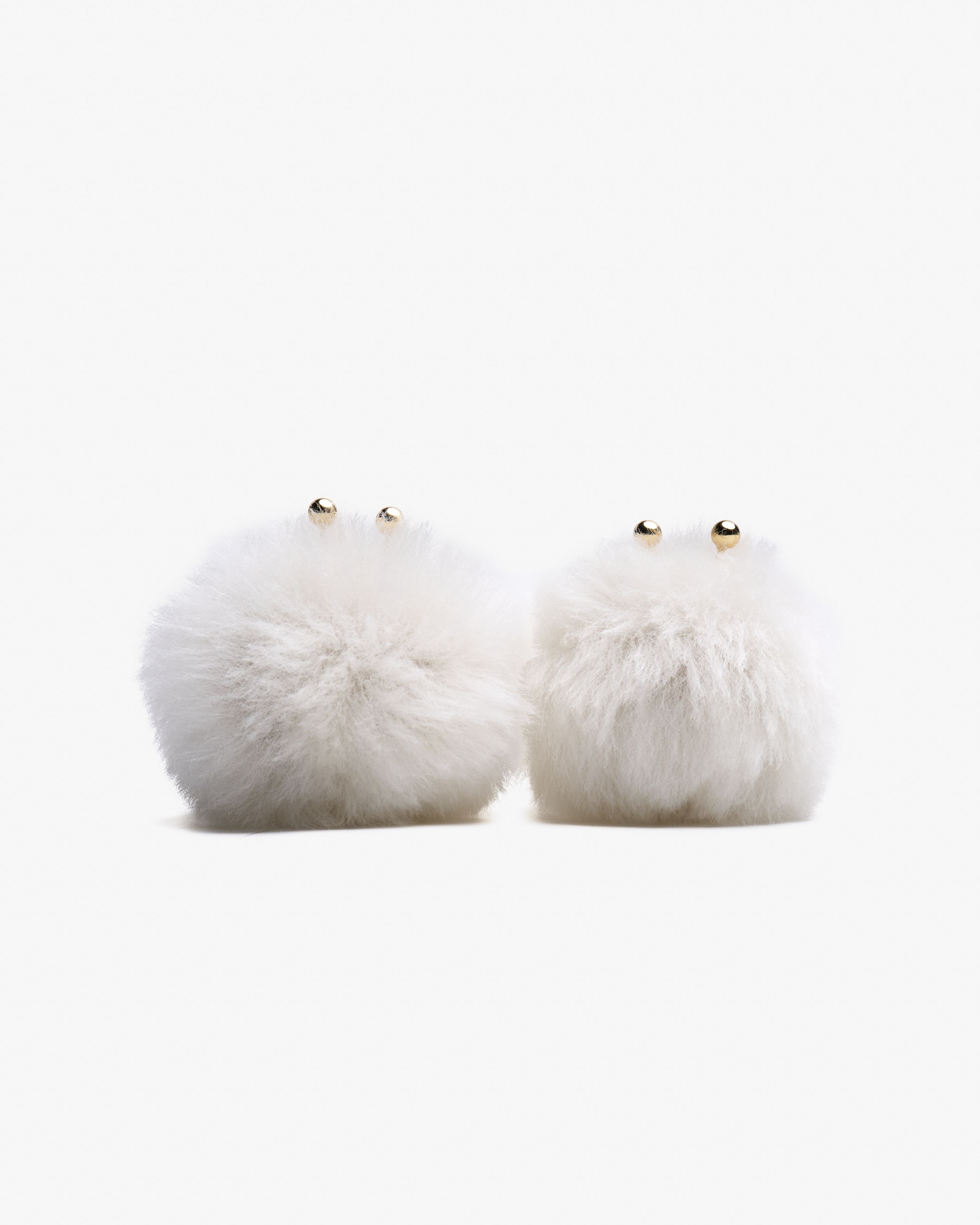 Motchiri Fluffy Lamb Fur Drop Earring