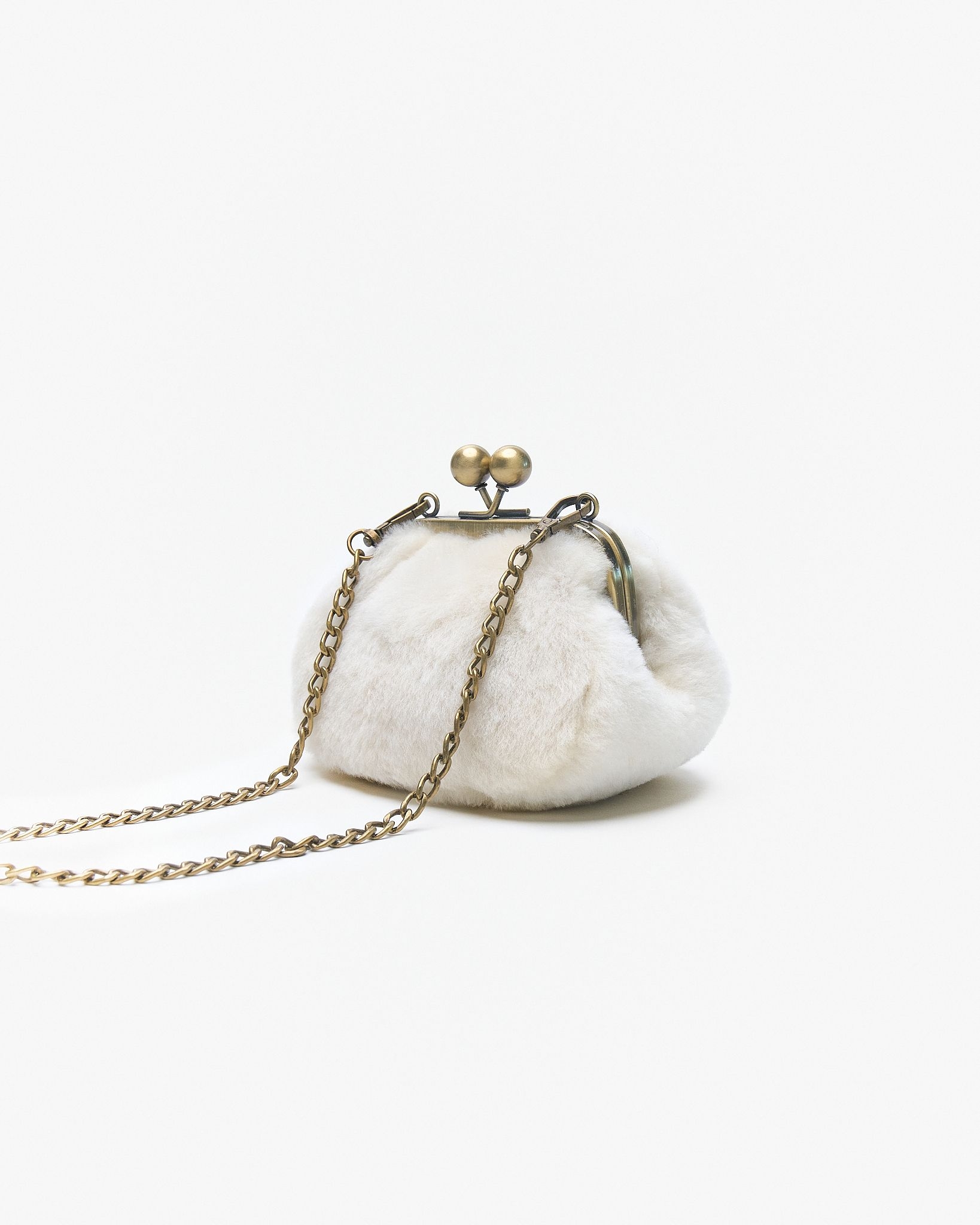 Motchiri Lamb Fur Crossbody Mini Bag